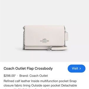 Coach polished leather flap crossbody bag